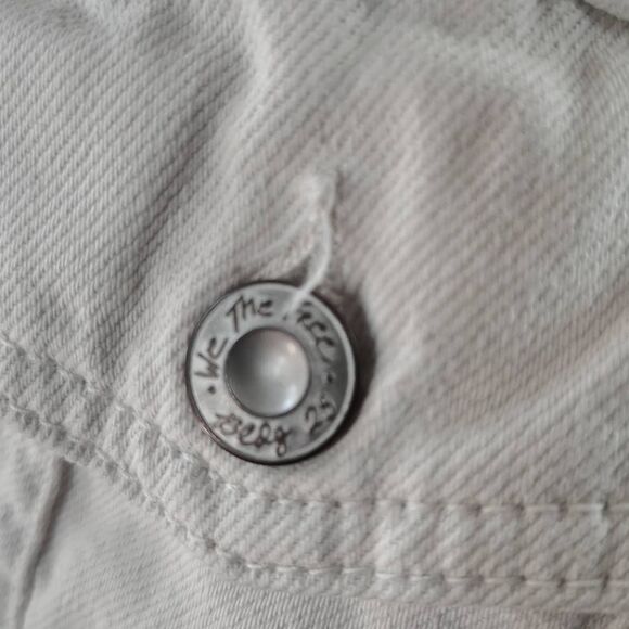 Free People We The Free Rumors Denim Jacket – Ivory – Size - Picture 9 of 11